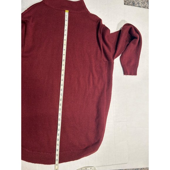 Chicos Womens Mock Turtleneck Sweater size 2 Burgundy Long Sleeves - Picture 5 of 9